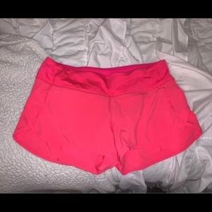 Lulu lemon speed up shorts size 4